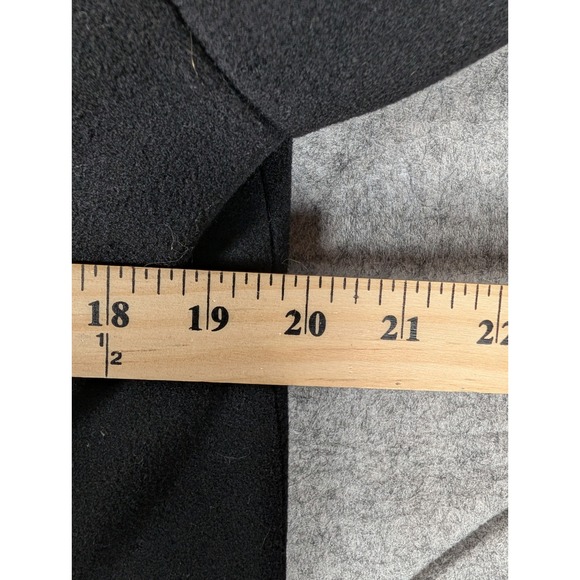 Lauren Ralph Lauren Black Wool Blend Car Coat Button Front Notched Lapel 4 - Picture 8 of 8